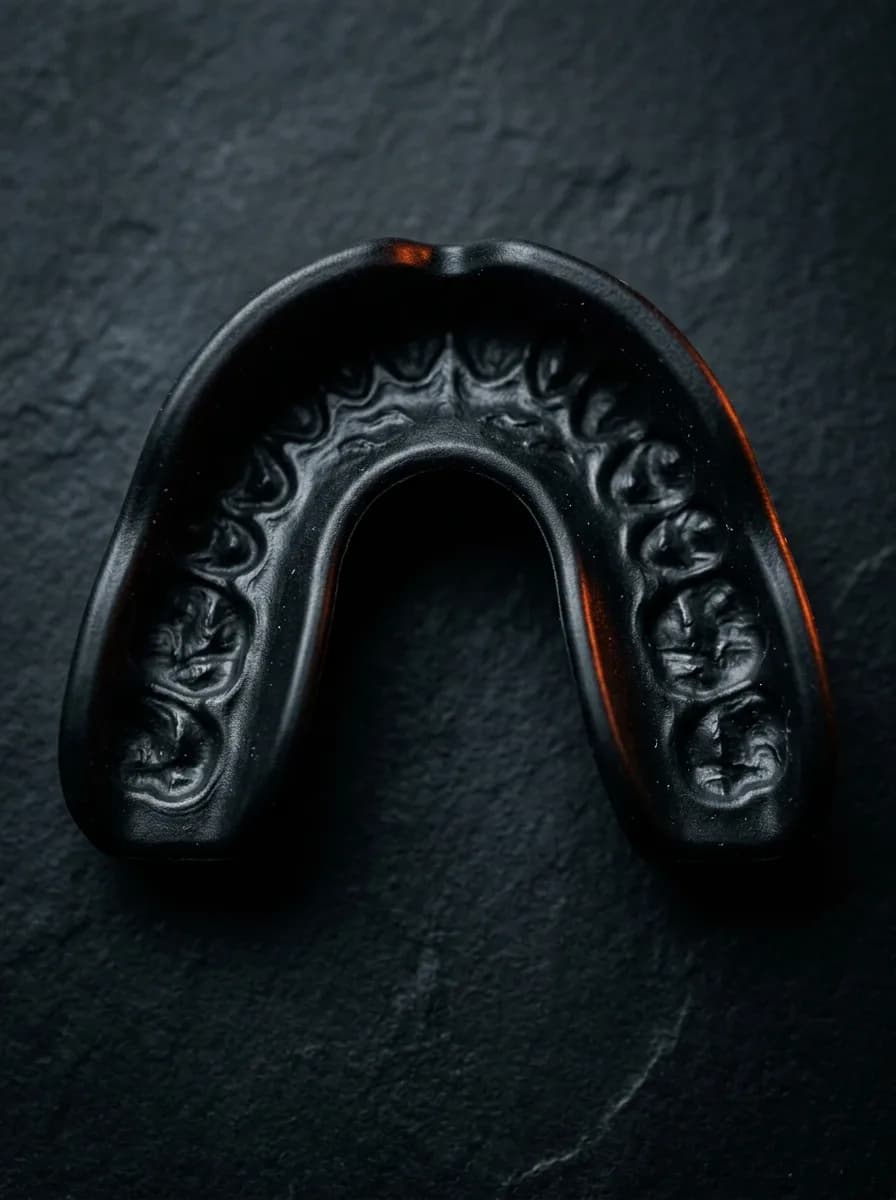 Close-up of the inside of a GumGear guard showing full tooth-impression detail and coverage to the last molar