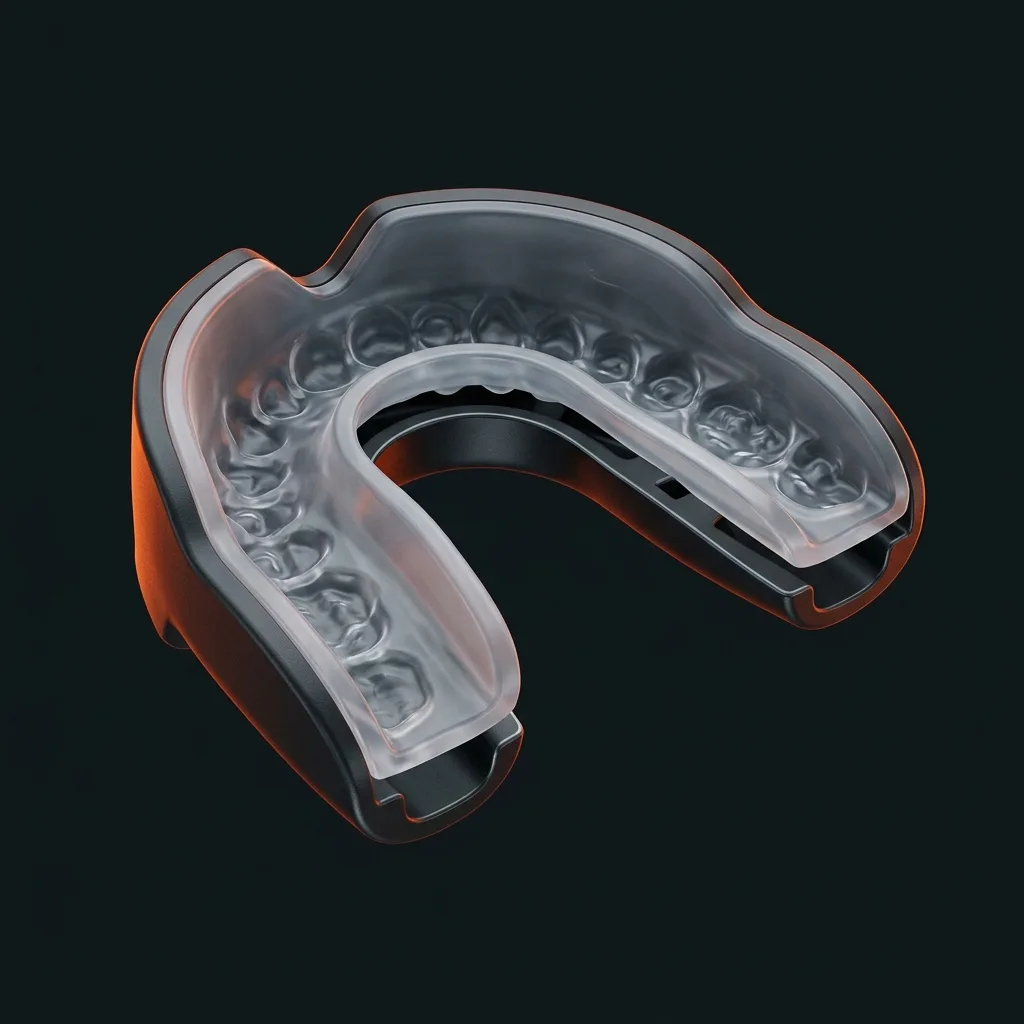 Cross-section of a GumGear guard showing the dual-density EVA layers